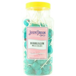 JOSEPH DOBSON LARGE Bubblegum Mega 90 Lollies JAR GIFT SWEETS KIDS PARTY