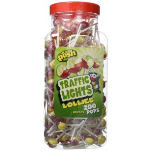 POSH Traffic Light Lollies 200 pops per jar SUITABLE FOR VEGETARIANS