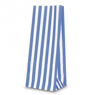 Candy stripe PAPER BAGS BLUE & WHITE sweets bags GIFT, PARTY, SWEETS WEDDING 100 pack