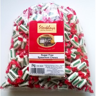 Stockleys SUGAR FREE Spearmint Chews Sweets - 1 x 2kg
