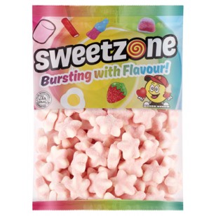 Sweetzone Fizzy Pink & White Stars Bag Halal Hmc 1kg