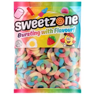 Sweetzone Multicolour Sour Rings Bag Halal Hmc 1kg Sweetzone Multicolour Sour Rings Bag Halal Hmc 1kg