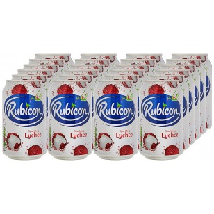 Rubicon Sparkling Lychee Juice Drink Cans, 330ml - Pack Of 24 Rubicon Sparkling Lychee Juice Drink Cans, 330ml - Pack Of 24