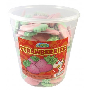 Crazy Candy Factory Foam Strawberry Tub 75 pieces Crazy Candy Factory Foam Strawberry Tub 75 pieces