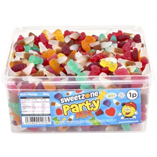 Sweetzone Vegan Party Mix 600 Pieces Halal Hmc Sweets Tubs