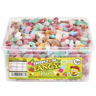 Sweetzone Tangy Mix Vegan Tub Hmc Approved 100% Halal, 600 Pieces