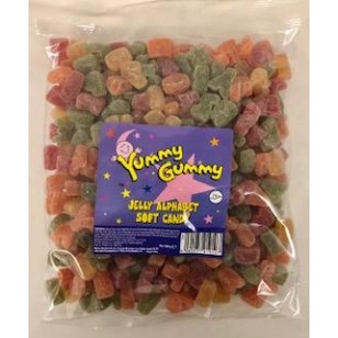 Yummy Gummy Sugar Halal Alphabet Letters 1kg Bag