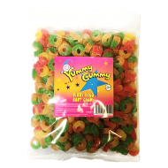 Yummy Gummy Halal Fizzy Rings 1kg Bag